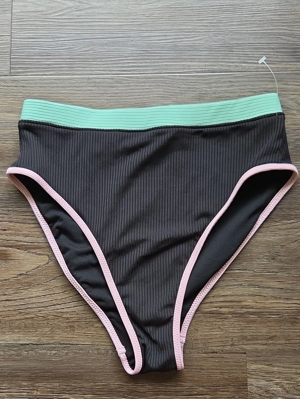 Nwot Jessica Simpson High-Waist Black Bikini Bottom With Trim Size Small